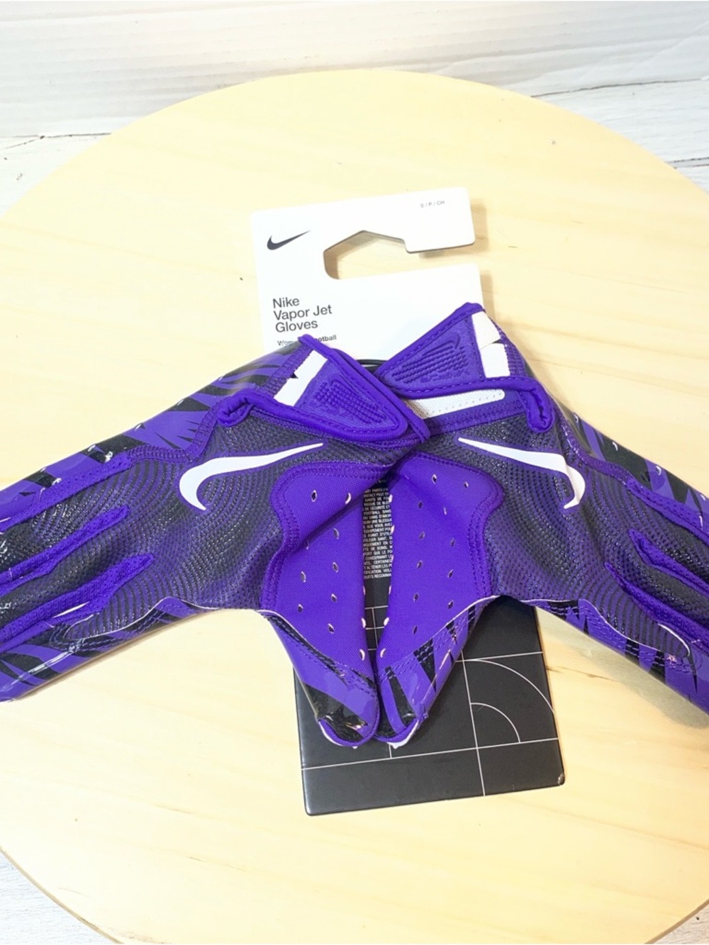 NIKE VAPOR JET 8.0 WOMEN'S RECEIVER FOOTBALL PURPLE GLOVES  S NWT!